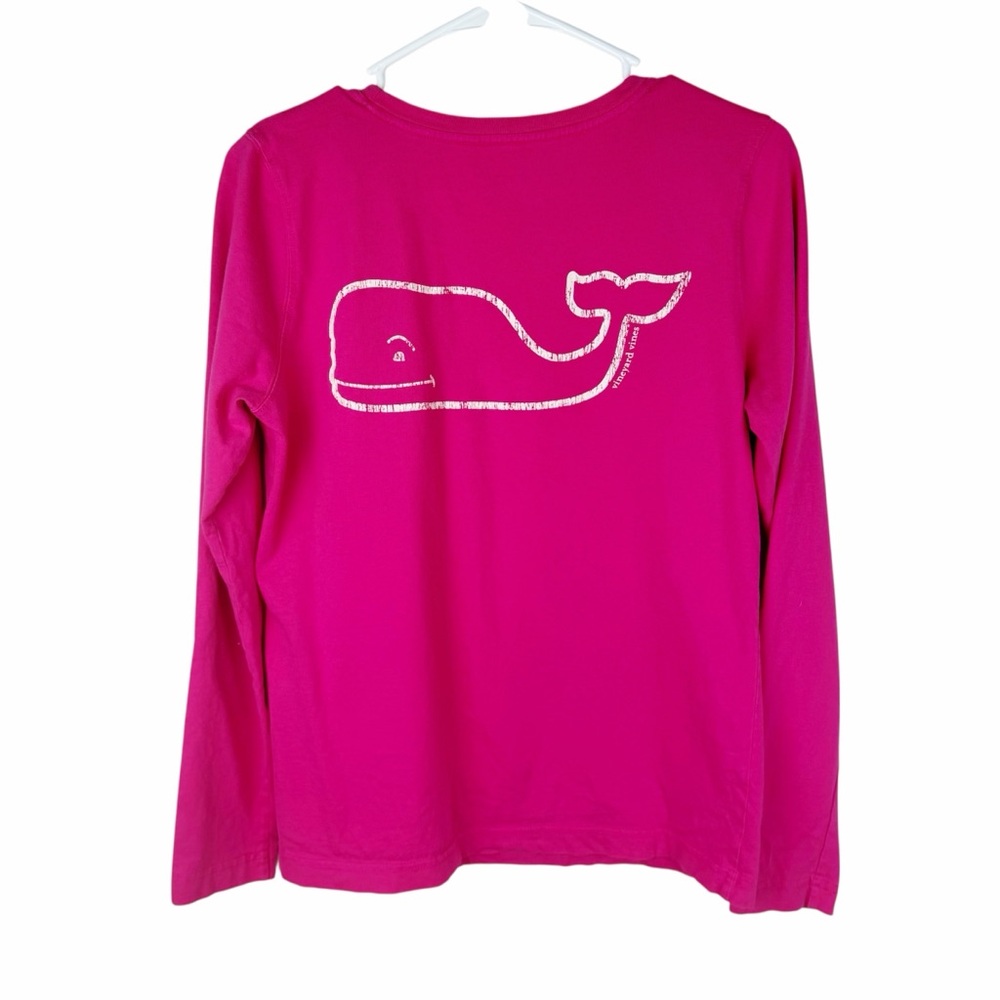 Vineyard Vines Long Sleeve Pink Cotton Tee Size Small